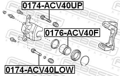 Guide d'étrier de frein FEBEST ref. 0174-ACV40LOW