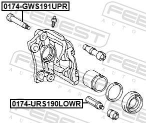Guide d'étrier de frein FEBEST 0174-GWS191UPR