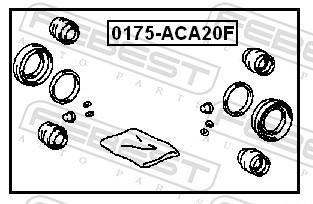Kit de réparation d'étrier de frein FEBEST ref. 0175-ACA20F