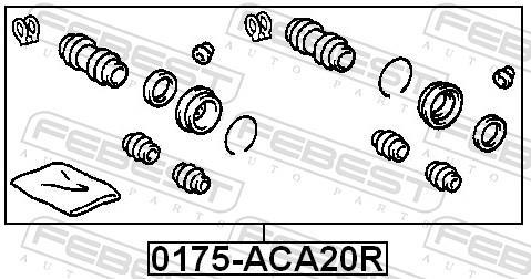Kit de réparation d'étrier de frein FEBEST ref. 0175-ACA20R