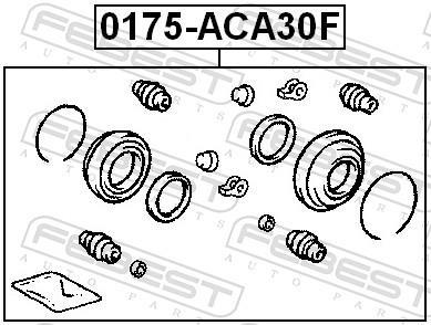 Kit de réparation d'étrier de frein FEBEST ref. 0175-ACA30F