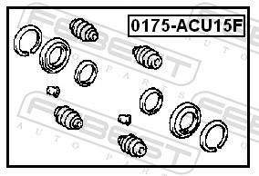 Kit de réparation d'étrier de frein FEBEST ref. 0175-ACU15F