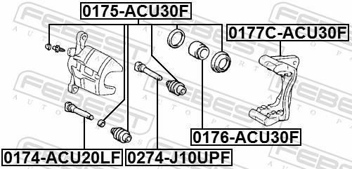 Kit de réparation d'étrier de frein FEBEST ref. 0175-ACU30F