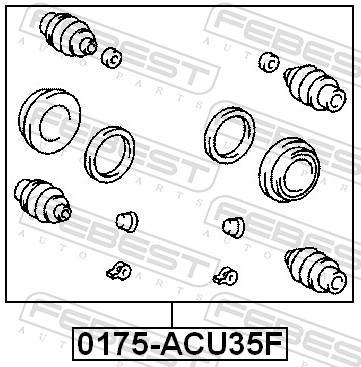 Kit de réparation d'étrier de frein FEBEST ref. 0175-ACU35F