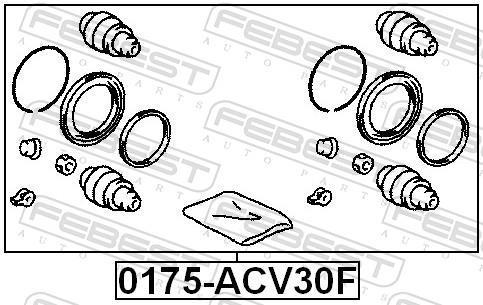 Kit de réparation d'étrier de frein FEBEST ref. 0175-ACV30F