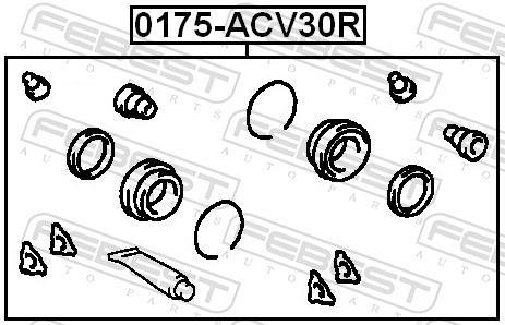 Kit de réparation d'étrier de frein FEBEST ref. 0175-ACV30R
