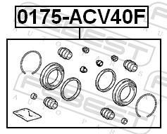 Kit de réparation d'étrier de frein FEBEST ref. 0175-ACV40F