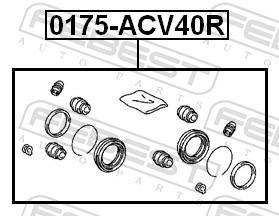Kit de réparation d'étrier de frein FEBEST ref. 0175-ACV40R