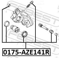 Kit de réparation d'étrier de frein FEBEST 0175-AZE141R