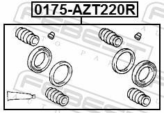 Kit de réparation d'étrier de frein FEBEST ref. 0175-AZT220R