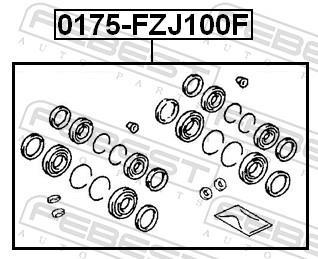 Kit de réparation d'étrier de frein FEBEST 0175-FZJ100F