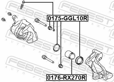 Kit de réparation d'étrier de frein FEBEST ref. 0175-GGL10R