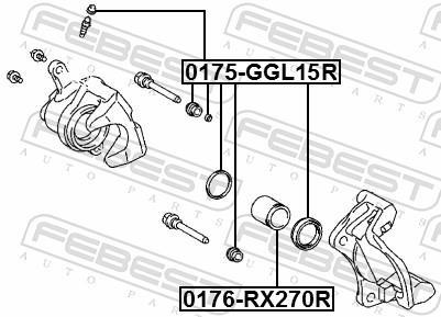 Kit de réparation d'étrier de frein FEBEST ref. 0175-GGL15R