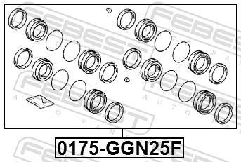 Kit de réparation d'étrier de frein FEBEST ref. 0175-GGN25F