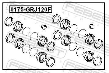 Kit de réparation d'étrier de frein FEBEST ref. 0175-GRJ120F