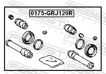 Kit de réparation d'étrier de frein FEBEST ref. 0175-GRJ120R