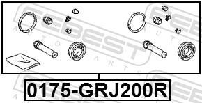Kit de réparation d'étrier de frein FEBEST ref. 0175-GRJ200R