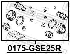 Kit de réparation d'étrier de frein FEBEST ref. 0175-GSE25R