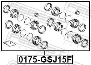 Kit de réparation d'étrier de frein FEBEST ref. 0175-GSJ15F
