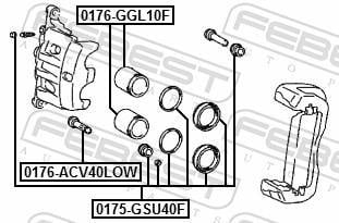 Kit de réparation d'étrier de frein FEBEST ref. 0175-GSU40F