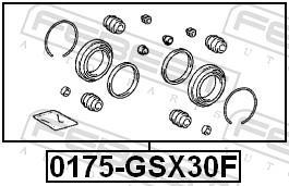 Kit de réparation d'étrier de frein FEBEST ref. 0175-GSX30F