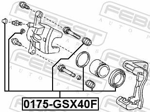 Kit de réparation d'étrier de frein FEBEST ref. 0175-GSX40F