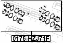 Kit de réparation d'étrier de frein FEBEST ref. 0175-HZJ71F
