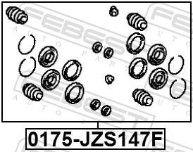 Kit de réparation d'étrier de frein FEBEST ref. 0175-JZS147F