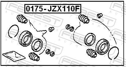 Kit de réparation d'étrier de frein FEBEST ref. 0175-JZX110F
