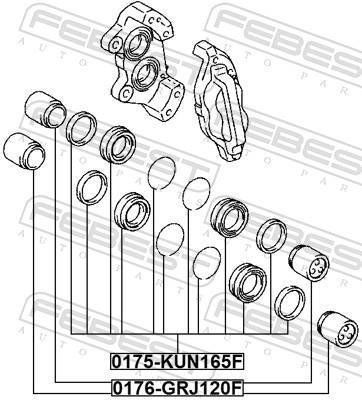 Kit de réparation d'étrier de frein FEBEST ref. 0175-KUN165F