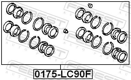 Kit de réparation d'étrier de frein FEBEST ref. 0175-LC90F