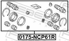 Kit de réparation d'étrier de frein FEBEST ref. 0175-NCP61R