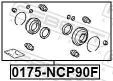 Kit de réparation d'étrier de frein FEBEST ref. 0175-NCP90F