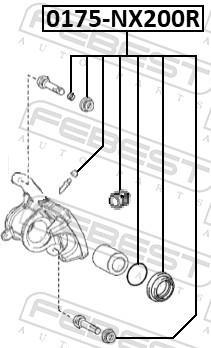 Kit de réparation d'étrier de frein FEBEST ref. 0175-NX200R
