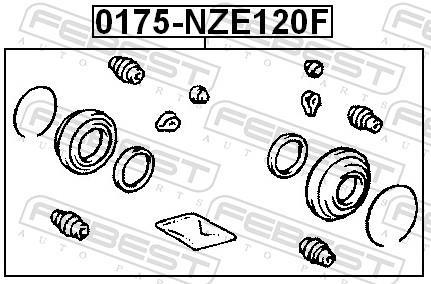 Kit de réparation d'étrier de frein FEBEST ref. 0175-NZE120F