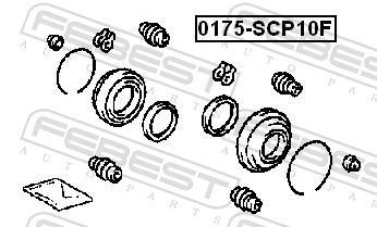 Kit de réparation d'étrier de frein FEBEST ref. 0175-SCP10F