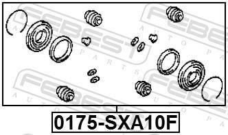 Kit de réparation d'étrier de frein FEBEST ref. 0175-SXA10F