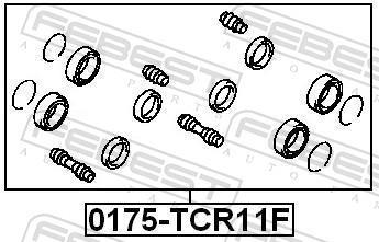 Kit de réparation d'étrier de frein FEBEST ref. 0175-TCR11F