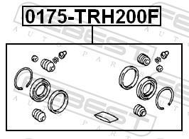 Kit de réparation d'étrier de frein FEBEST ref. 0175-TRH200F
