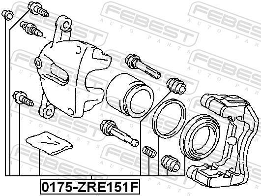 Kit de réparation d'étrier de frein FEBEST ref. 0175-ZRE151F