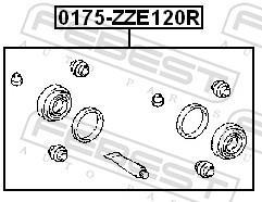 Kit de réparation d'étrier de frein FEBEST 0175-ZZE120R