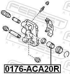 Piston, étrier de frein FEBEST 0176-ACA20R
