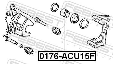 Piston, étrier de frein FEBEST 0176-ACU15F