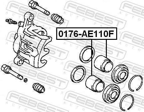 Piston, étrier de frein FEBEST ref. 0176-AE110F