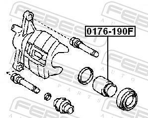 Piston, étrier de frein FEBEST 0176-AE190F