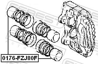 Piston, étrier de frein FEBEST ref. 0176-FZJ80F