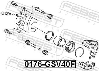 Piston, étrier de frein FEBEST 0176-GSV40F