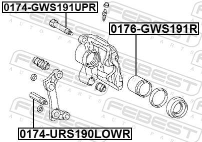 Pinça de travão FEBEST ref. 0176-GWS191R