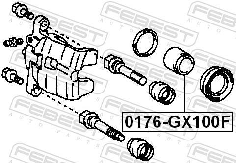 Piston, étrier de frein FEBEST 0176-GX100F