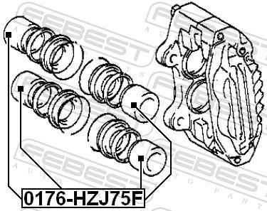 Pinça de travão FEBEST ref. 0176-HZJ75F